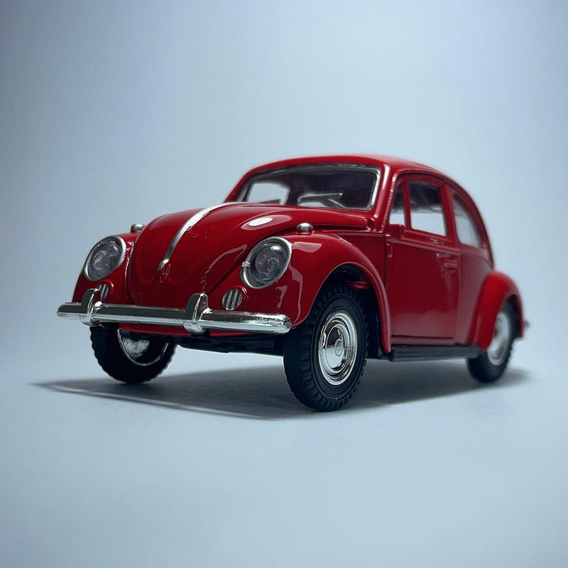 Miniatura Carrinho Antigo Clássico Volkswagen Fusca 1967 Vermelho - MiniTurbo