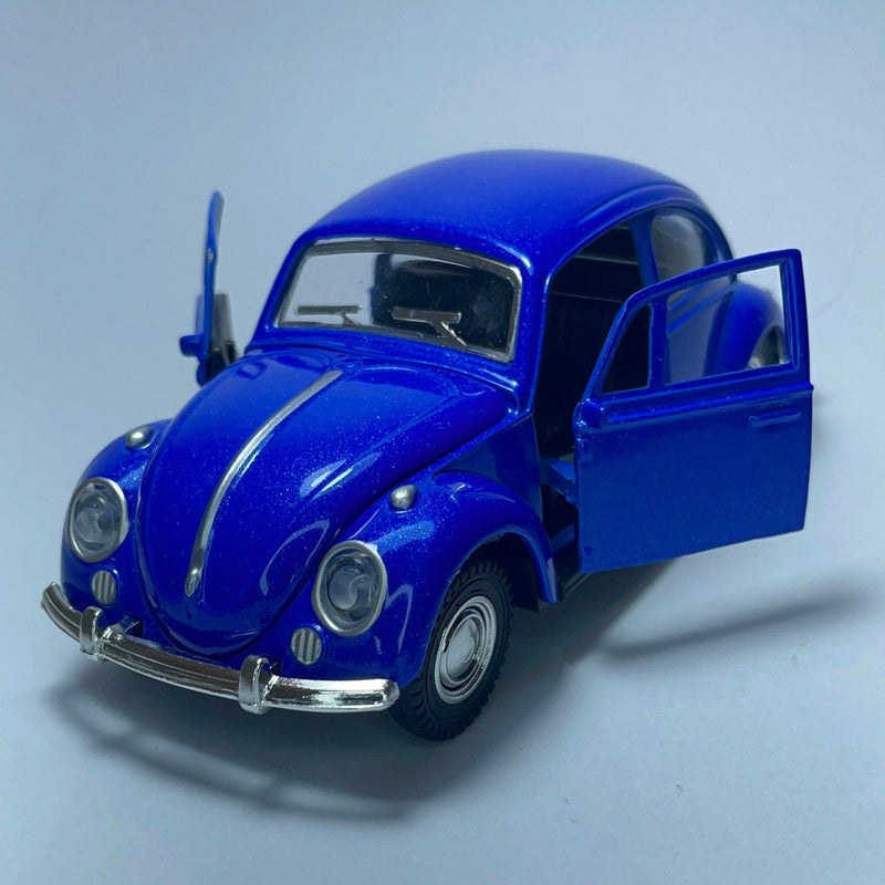 Carrinho Miniatura Antigo Clássico Volkswagen Fusca 1967 Azul - MiniTurbo