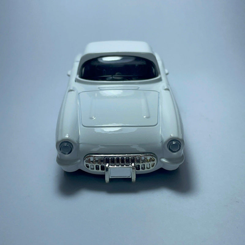 Miniatura Carro Antigo Chevrolet Corvette 1957 Branco - MiniTurbo