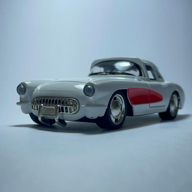 Miniatura Carro Antigo Chevrolet Corvette 1957 Branco - MiniTurbo