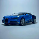 Miniatura Carro de Corrida Esportivo Bugatti Chiron Azul - MiniTurbo