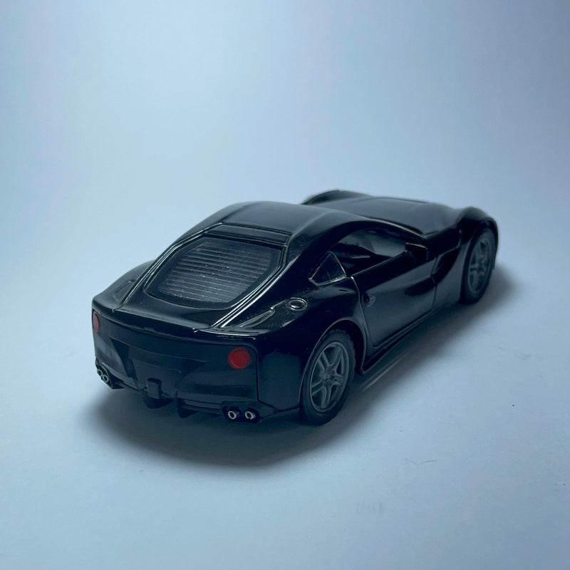 Carrinho Miniatura de Corrida Esportivo Ferrari F12 Berlinetta Preta - MiniTurbo