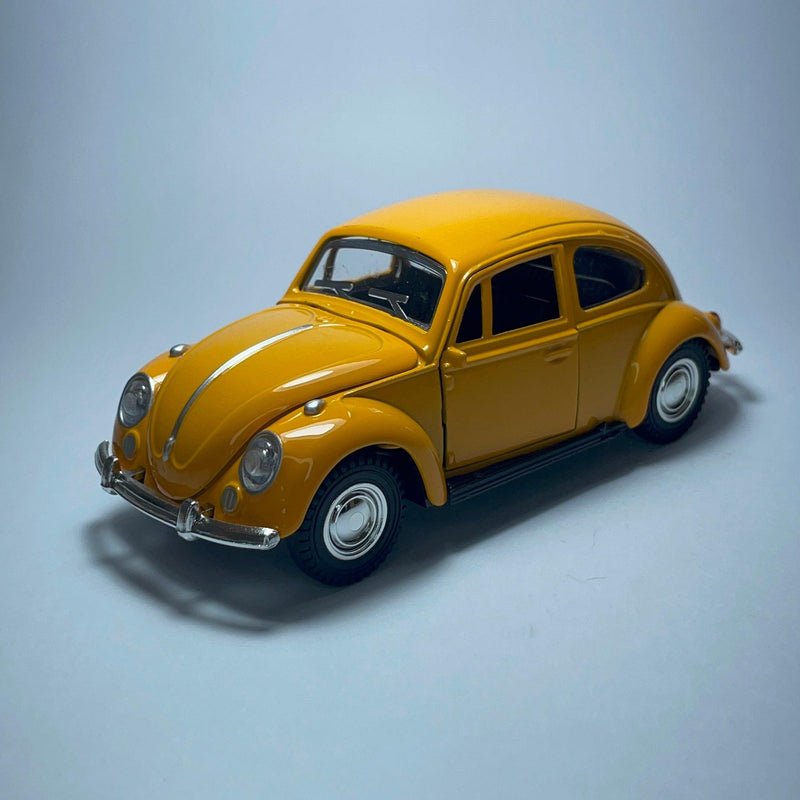 Miniatura Carro Antigo Clássico Volkswagen Fusca 1967 Amarelo - MiniTurbo