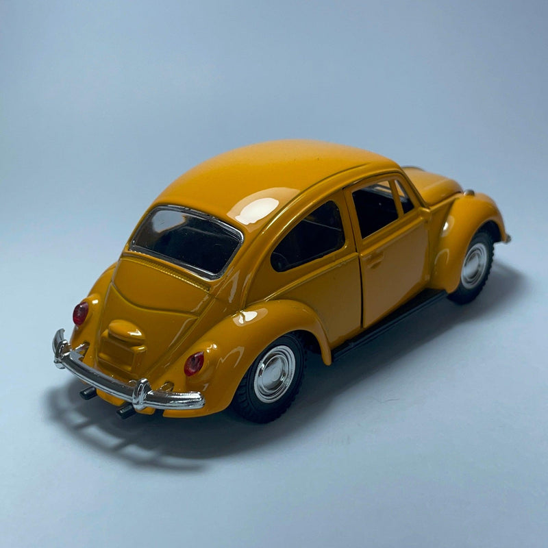 Miniatura Carro Antigo Clássico Volkswagen Fusca 1967 Amarelo - MiniTurbo