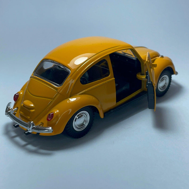 Miniatura Carro Antigo Clássico Volkswagen Fusca 1967 Amarelo - MiniTurbo