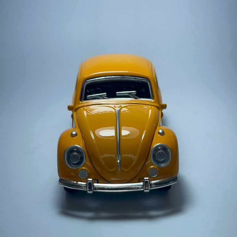 Miniatura Carro Antigo Clássico Volkswagen Fusca 1967 Amarelo - MiniTurbo