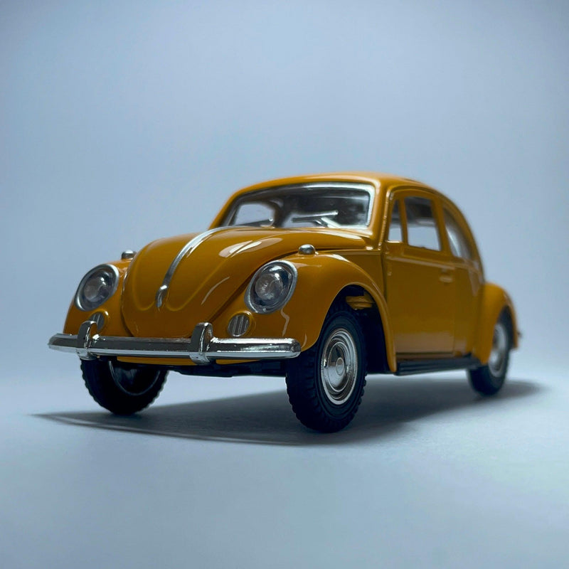 Miniatura Carro Antigo Clássico Volkswagen Fusca 1967 Amarelo - MiniTurbo