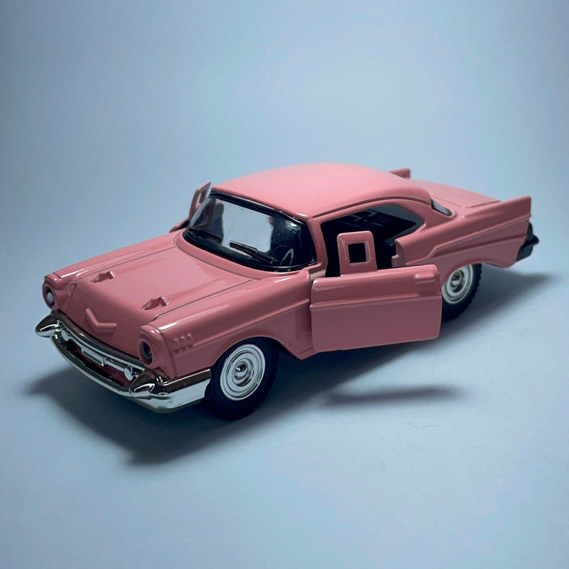 Miniatura Carrinho Antigo Clássico Chevrolet Bel Air Rosa - MiniTurbo