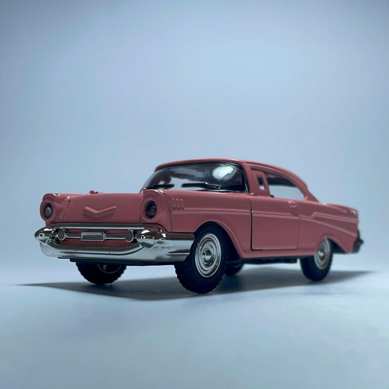 Miniatura Carrinho Antigo Clássico Chevrolet Bel Air Rosa - MiniTurbo