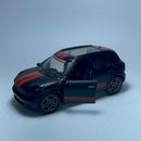 Miniatura Carrinho Esportivo Mini Cooper CountryMan Preto fosco com detalhes em Vermelho - MiniTurbo