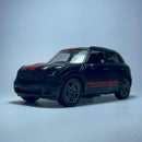 Miniatura Carrinho Esportivo Mini Cooper CountryMan Preto fosco com detalhes em Vermelho - MiniTurbo