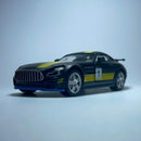 Miniatura Carro de Corrida Esportivo Mercedes AMG Preto Fosco - MiniTurbo