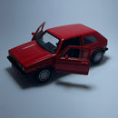 Miniatura Carro Antigo Clássico Volkswagen Golf GTI Vermelho Escala 1/36 - MiniTurbo