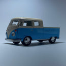Miniatura Carrinho Antigo Clássico Volkswgen Kombi PickUp Azul Escala 1/36 - MiniTurbo