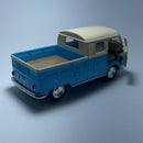 Miniatura Carrinho Antigo Clássico Volkswgen Kombi PickUp Azul Escala 1/36 - MiniTurbo