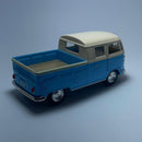 Miniatura Carrinho Antigo Clássico Volkswgen Kombi PickUp Azul Escala 1/36 - MiniTurbo