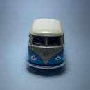 Miniatura Carrinho Antigo Clássico Volkswgen Kombi PickUp Azul Escala 1/36 - MiniTurbo