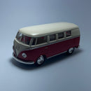 Carrinho Miniatura Antigo Clássico Volkswagen Kombi Vermelha Escala 1/36 - MiniTurbo