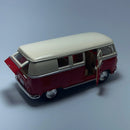Carrinho Miniatura Antigo Clássico Volkswagen Kombi Vermelha Escala 1/36 - MiniTurbo