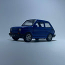 Miniatura Carro Antigo Clássico Fiat 126 Azul Escala 1/36 - MiniTurbo