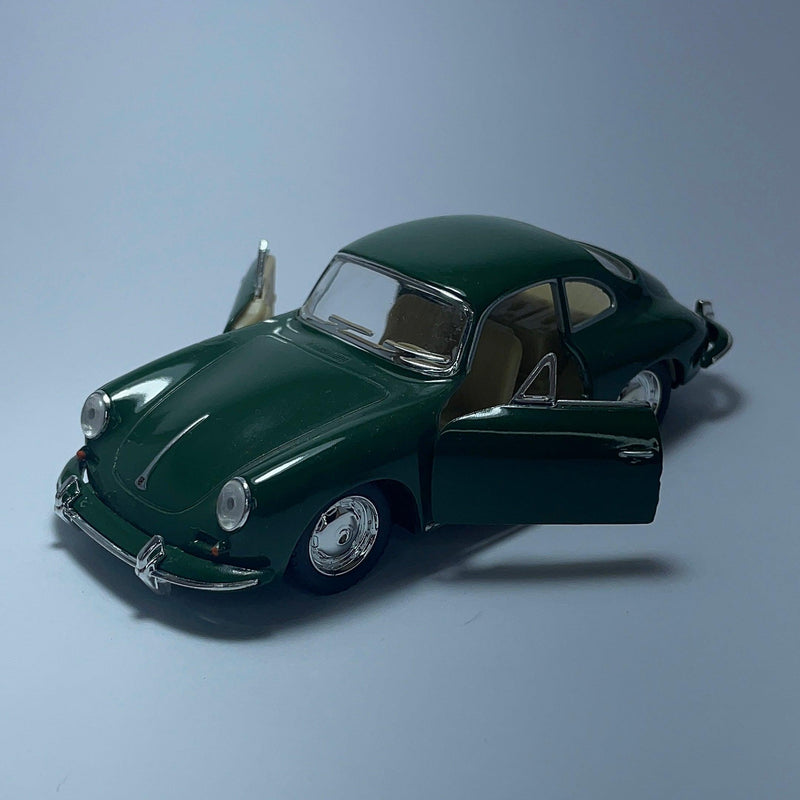 Miniatura Carro Antigo Clássico Porsche Carrera 1948 Verde Escala 1/36 - MiniTurbo