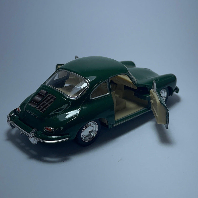 Miniatura Carro Antigo Clássico Porsche Carrera 1948 Verde Escala 1/36 - MiniTurbo