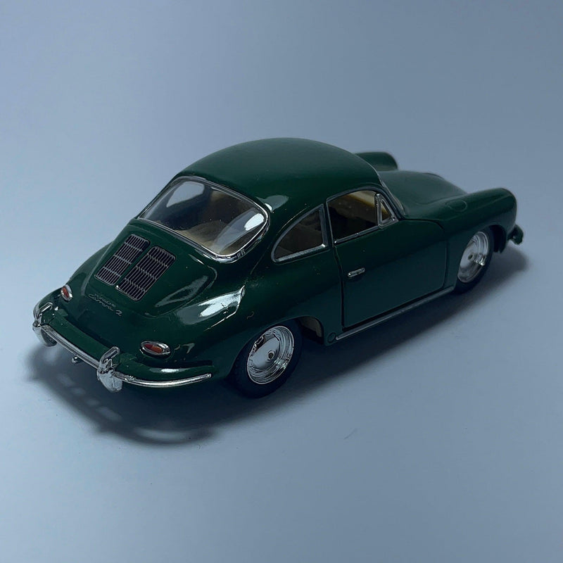 Miniatura Carro Antigo Clássico Porsche Carrera 1948 Verde Escala 1/36 - MiniTurbo