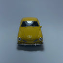 Miniatura Carrinho Antigo Clássico Volkswagen Karmann Ghia Amarelo Escala 1/36 - MiniTurbo