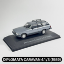 Miniatura Carros Clássicos do Brasil Nacional Diplomata Caravan 4.1 /S Prata Escala 1:43