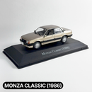 Miniatura Carros Clássicos do Brasil Nacional Monza Classic 1986 Prata Velho Escala 1:43