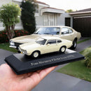 Miniatura Carros Clássicos do Brasil Nacional Ford Maverick 4 Super Luxo Amarelo Claro Escala 1:43